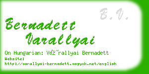 bernadett varallyai business card